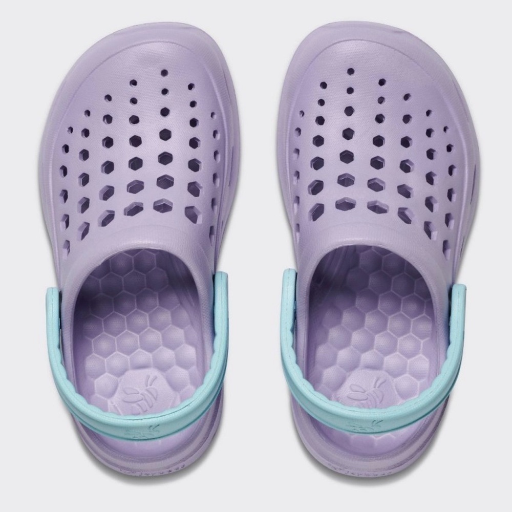 NWT Joybees Kids Active Clog Solid Lilac/Sky Blue Size 5